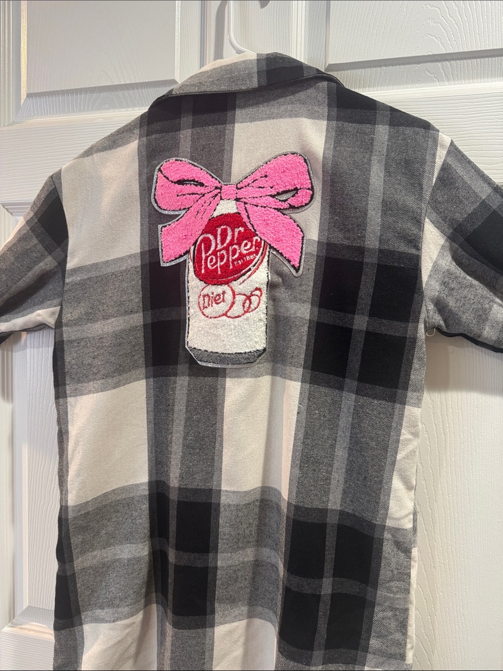 Pink Bow Plaid womens shirt